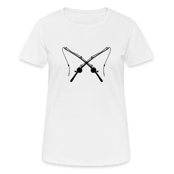 Fishing Rods Fishing Rod Angler Outfit Fischer Team - Women's Breathable T-Shirt - white - Front - AI Model Female 172 dark (172cm)
