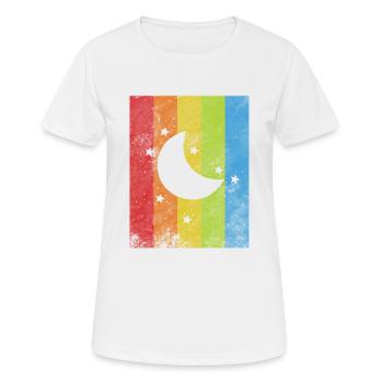 Regenbogenfahne - Frauen T-Shirt atmungsaktiv - Weiß - Vorne - AI Model Female 172 dark (172cm)