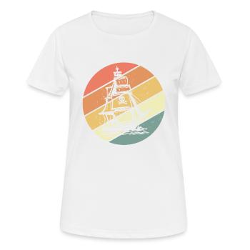 pirate - T-shirt respirant Femme - blanc - Devant - AI Model Female 172 dark (172cm)