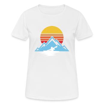 Kanu - Frauen T-Shirt atmungsaktiv - Weiß - Vorne - AI Model Female 172 dark (172cm)