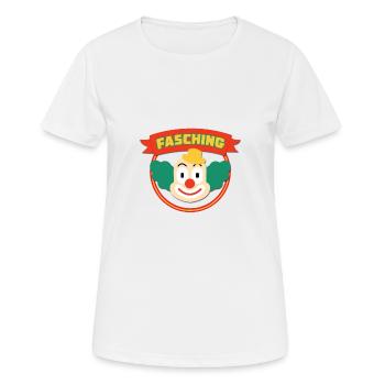 Fasching - Frauen T-Shirt atmungsaktiv - Weiß - Vorne - AI Model Female 172 dark (172cm)