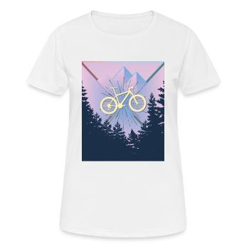 Fahrrad Mountainbike Zweirad Bike Bicycle Geschenk - Frauen T-Shirt atmungsaktiv - Weiß - Vorne - AI Model Female 172 dark (172cm)
