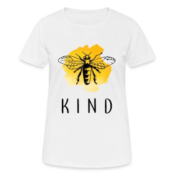 Bee Kind - Women's Breathable T-Shirt - white - Front - AI Model Female 172 dark (172cm)