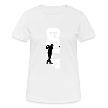 Golf Golfer Gift Idea - Women's Breathable T-Shirt - white - Front - AI Model Female 172 dark (172cm)