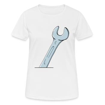 clé - T-shirt respirant Femme - blanc - Devant - AI Model Female 172 dark (172cm)