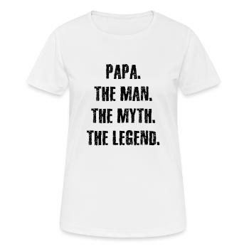 Daddy man myth legend - Women's Breathable T-Shirt - white - Front - AI Model Female 172 dark (172cm)
