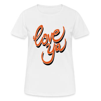 je t'aime - T-shirt respirant Femme - blanc - Devant - AI Model Female 172 dark (172cm)