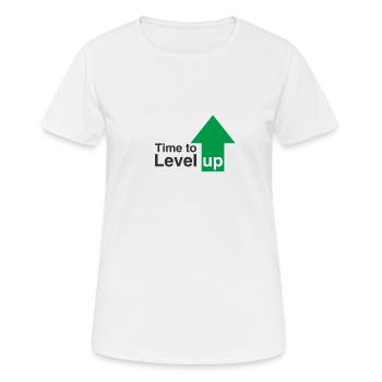 Time to Level Up - Cadeau - T-shirt respirant Femme - blanc - Devant - AI Model Female 172 dark (172cm)
