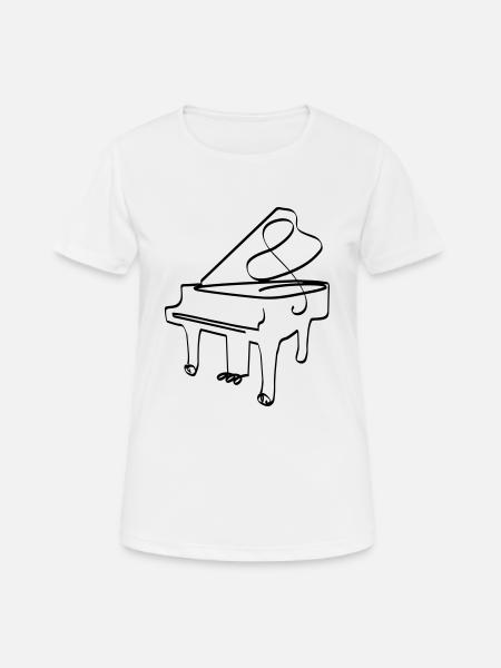 piano - T-shirt respirant Femme - blanc