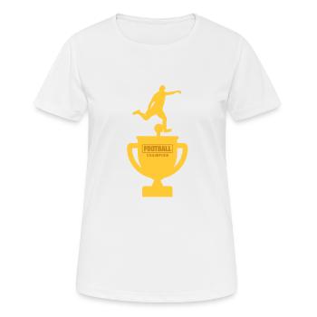 Fußball Pokal - Frauen T-Shirt atmungsaktiv - Weiß - Vorne - AI Model Female 172 dark (172cm)