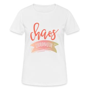 COORDONNATEUR du chaos - T-shirt respirant Femme - blanc - Devant - AI Model Female 172 dark (172cm)