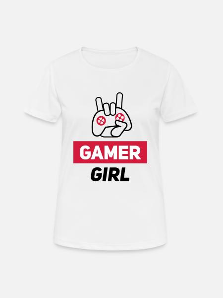 gamer girl - Women's Breathable T-Shirt - white
