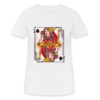 Reine de pique - T-shirt respirant Femme - blanc - Devant - AI Model Female 172 dark (172cm)