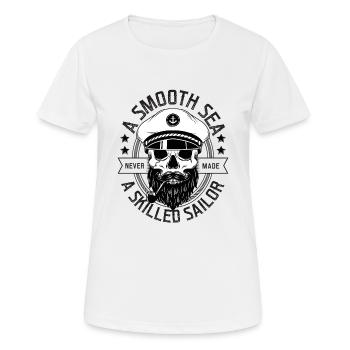 Marin totenkopf marin marin capitaine marin - T-shirt respirant Femme - blanc - Devant - AI Model Female 172 dark (172cm)