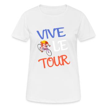 Vive Le Tour Cycling Race Lovers - Women's Breathable T-Shirt - white - Front - AI Model Female 172 dark (172cm)