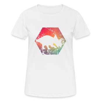dinosaure - T-shirt respirant Femme - blanc - Devant - AI Model Female 172 dark (172cm)