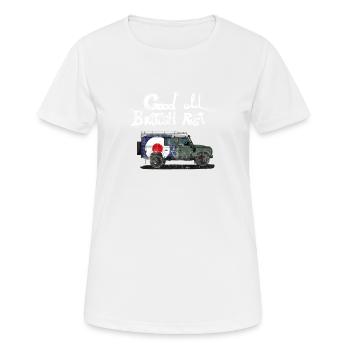 Bonne vieille rouille britannique | 4x4 - T-shirt respirant Femme - blanc - Devant - AI Model Female 172 dark (172cm)