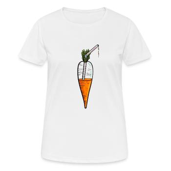 Straight from the carrot drink vegan - Women's Breathable T-Shirt - white - Front - AI Model Female 172 dark (172cm)