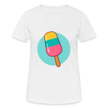 Eis am Stiel - Frauen T-Shirt atmungsaktiv - Weiß - Vorne - AI Model Female 172 dark (172cm)