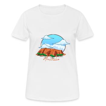 Australie - T-shirt respirant Femme - blanc - Devant - AI Model Female 172 dark (172cm)