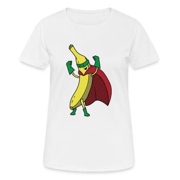 Fruit de la banane super héros héros banane super héros - T-shirt respirant Femme - blanc - Devant - AI Model Female 172 dark (172cm)