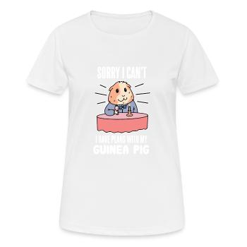 Chemise Maman Hamster Cochon d'Inde - T-shirt respirant Femme - blanc - Devant - AI Model Female 172 dark (172cm)