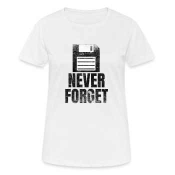 Disque des années 90 disant nerd cadeau rétro des années 90 - T-shirt respirant Femme - blanc - Devant - AI Model Female 172 dark (172cm)