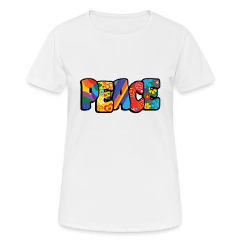 Peace Frieden Friedensbewegung Menschenrecht - Frauen T-Shirt atmungsaktiv - Weiß - Vorne - AI Model Female 172 dark (172cm)