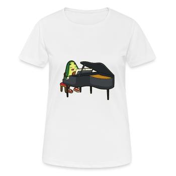 Cadeau piano piano piano piano avocat - T-shirt respirant Femme - blanc - Devant - AI Model Female 172 dark (172cm)