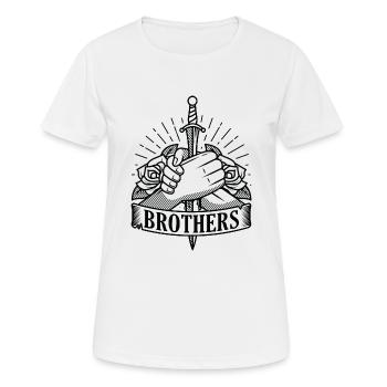 Brothers brothers cohesion brother siblings - Women's Breathable T-Shirt - white - Front - AI Model Female 172 dark (172cm)