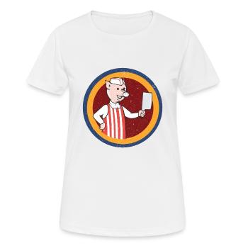 Metzger - Frauen T-Shirt atmungsaktiv - Weiß - Vorne - AI Model Female 172 dark (172cm)