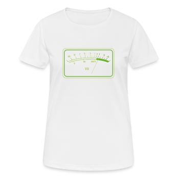VU meter Hifi Aanalog Audio Sound Technician T shirt - Women's Breathable T-Shirt - white - Front - AI Model Female 172 dark (172cm)