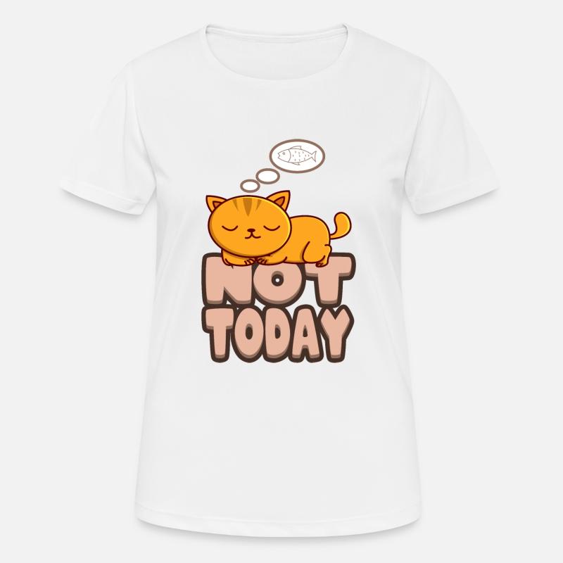 Cat is dreaming - Women's Breathable T-Shirt - white