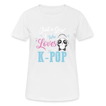 kpop band girl fan - Women's Breathable T-Shirt - white - Front - AI Model Female 172 dark (172cm)