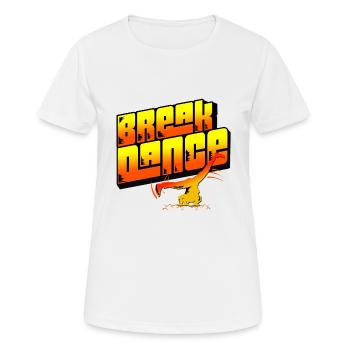 Breakdance - Frauen T-Shirt atmungsaktiv - Weiß - Vorne - AI Model Female 172 dark (172cm)
