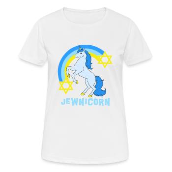 Judaism Unicorn Star of David Jewish Jews - Women's Breathable T-Shirt - white - Front - AI Model Female 172 dark (172cm)