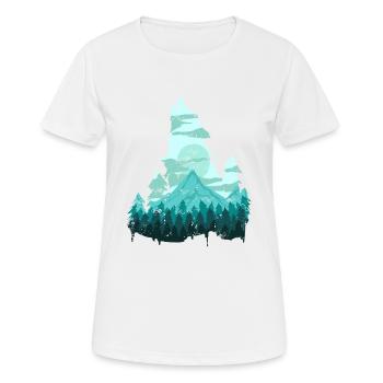 Wild Wilder Wolf Wildnis Outdoor Wald - Frauen T-Shirt atmungsaktiv - Weiß - Vorne - AI Model Female 172 dark (172cm)