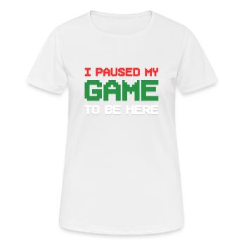 Retro game break gamer gaming PC video game - Women's Breathable T-Shirt - white - Front - AI Model Female 172 dark (172cm)