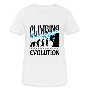 Evolution Climbing Climbing Mountaineering Mountaineering - Women's Breathable T-Shirt - white - Front - AI Model Female 172 dark (172cm)