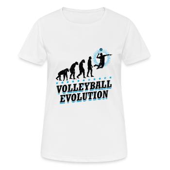 Evolution Volleyball Team Beachvolleyball - Frauen T-Shirt atmungsaktiv - Weiß - Vorne - AI Model Female 172 dark (172cm)