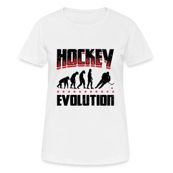 Evolution Hockey Eishockey Team Eishockey - Frauen T-Shirt atmungsaktiv - Weiß - Vorne - AI Model Female 172 dark (172cm)