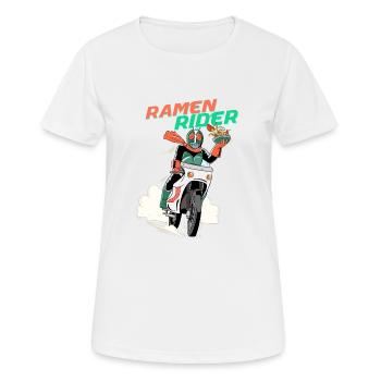 Ramen Rider Nudel Nudeln Pho Motorrad Fahrer Biker - Frauen T-Shirt atmungsaktiv - Weiß - Vorne - AI Model Female 172 dark (172cm)