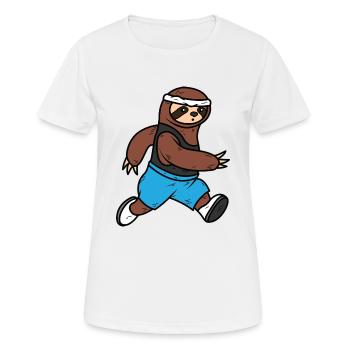Sloth Running Sloth Athlete - Women's Breathable T-Shirt - white - Front - AI Model Female 172 dark (172cm)