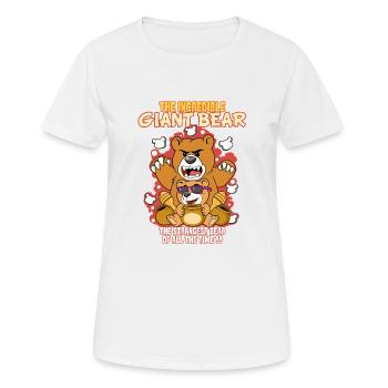 Ours ours brun ours en peluche - T-shirt respirant Femme - blanc - Devant - AI Model Female 172 dark (172cm)
