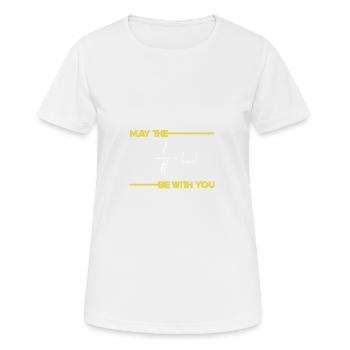 May the force be with you - Frauen T-Shirt atmungsaktiv - Weiß - Vorne - AI Model Female 172 dark (172cm)