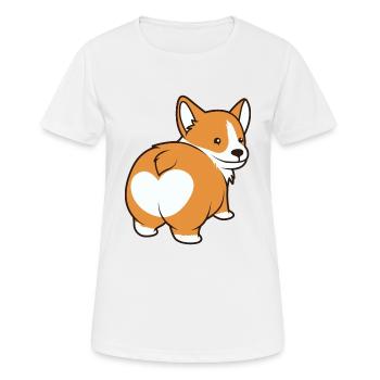 Welsh Corgi Pembroke butt - Women's Breathable T-Shirt - white - Front - AI Model Female 172 dark (172cm)