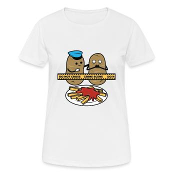 Crime potato dead - Women's Breathable T-Shirt - white - Front - AI Model Female 172 dark (172cm)