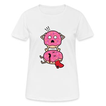 Donut mort - T-shirt respirant Femme - blanc - Devant - AI Model Female 172 dark (172cm)