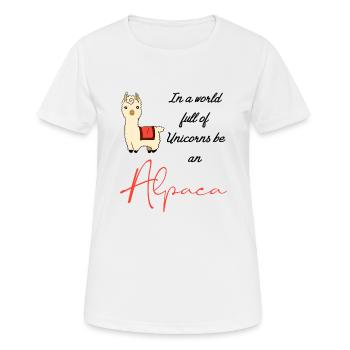 Alpaca Alpaca Alpaca Lama Comic - Women's Breathable T-Shirt - white - Front - AI Model Female 172 dark (172cm)