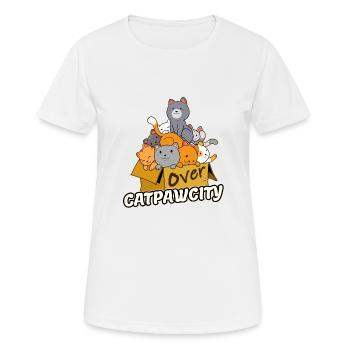 Overcapacity capacity Crowded cats kitten - Women's Breathable T-Shirt - white - Front - AI Model Female 172 dark (172cm)